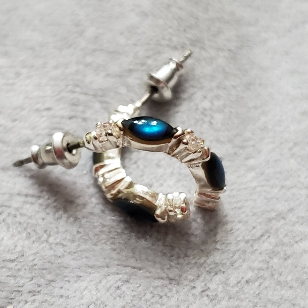 Beautiful Silver Earrings with Turquoise Stones